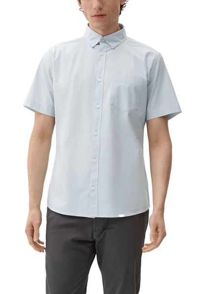 s.Oliver Red Label Short-sleeved shirt with a button-down collar - blue (50M2)