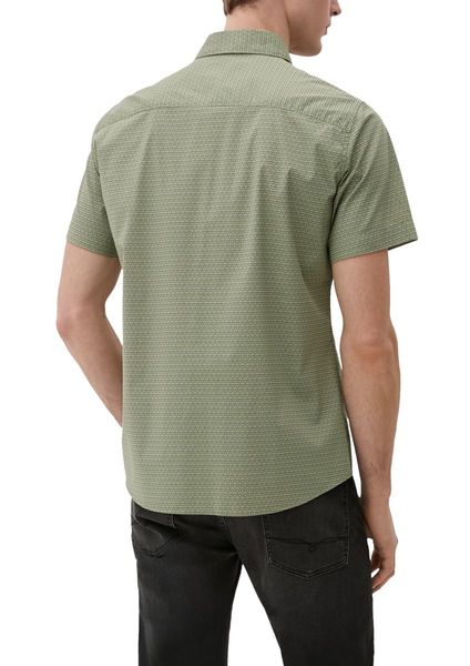 s.Oliver Red Label Slim Fit : chemise avec motif allover - vert (78A5)