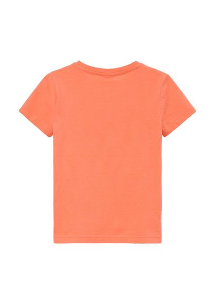 s.Oliver Red Label T-shirt with floral print  - orange (2034)