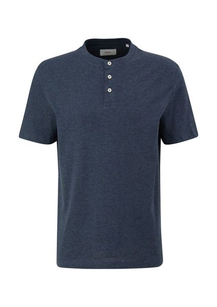 s.Oliver Red Label T-Shirt mit Henleyausschnitt - blau (59W2)