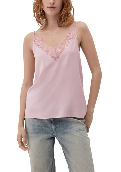 Q/S designed by Blouse with lace - pink (4132)