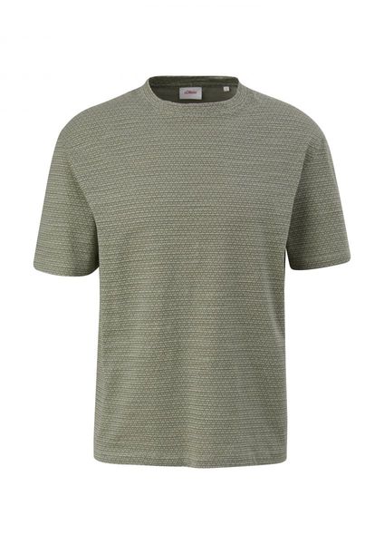 s.Oliver Red Label T-Shirt mit Alloverprint - grün (78A5)