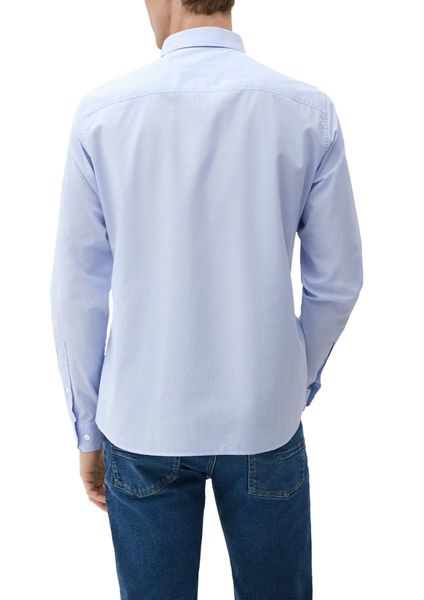 s.Oliver Red Label Slim : chemise en coton stretch  - bleu (53M0)