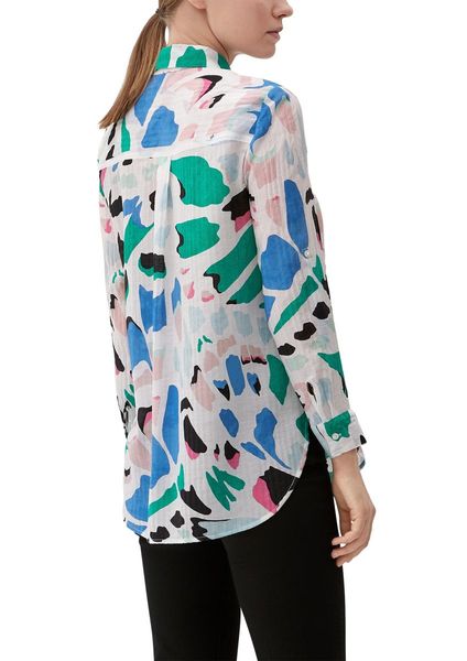 s.Oliver Red Label Long blouse in a viscose blend - white (02A0)