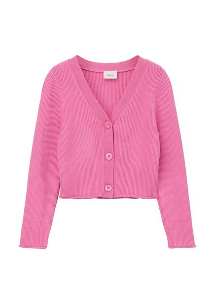 s.Oliver Red Label Cardigan with ribbed structure - pink (4419)