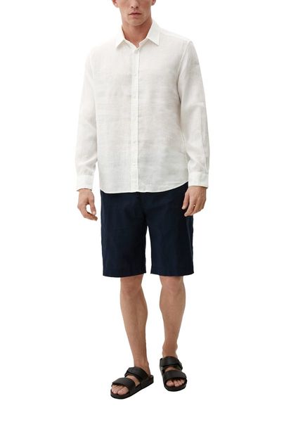 s.Oliver Red Label Linen shirt with button down collar - white (0120)