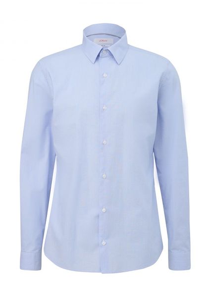 s.Oliver Red Label Slim: Cotton stretch shirt  - blue (53M0)