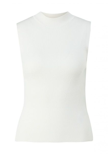 comma Sleeveless jumper with a ribbed texture  - white (0120)