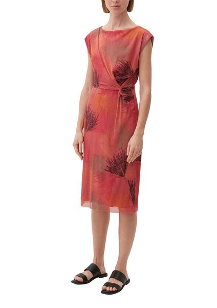 s.Oliver Black Label Robe en maille à plis - rose/orange (20A0)