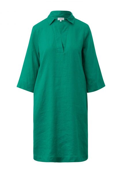 s.Oliver Red Label Blusenkleid aus Leinen - grün (7646)
