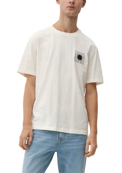 s.Oliver Red Label T-shirt avec impression sur le devant  - blanc (01D1)