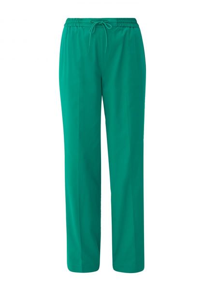 s.Oliver Red Label Loose: trousers with an elastic waistband - green (7646)