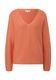 s.Oliver Red Label Pull en tricot avec col en V  - orange (2711)
