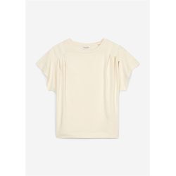 Marc O'Polo T-shirt with pleat detail on the shoulder - beige (159)