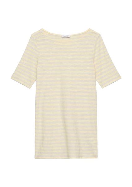 Marc O'Polo Gestreiftes T-Shirt slim aus Organic Cotton-Jersey - gelb/beige (A37)