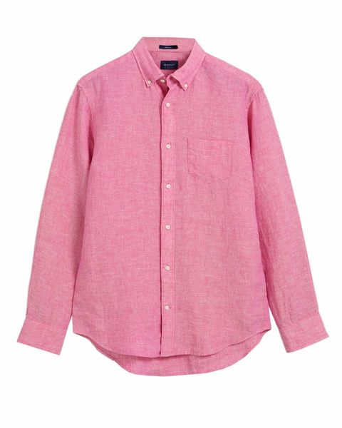 Gant Regular fit : linen shirt - pink (606)