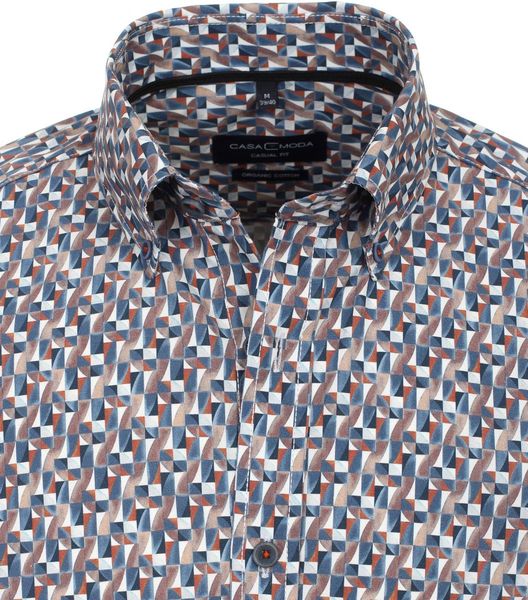 Casamoda Casual Fit : chemise décontractée - brun/bleu (100)