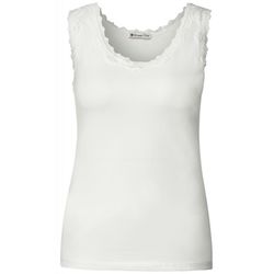 Street One Top with lace detail - white (10108)