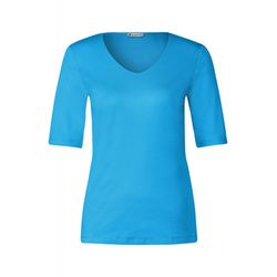 Street One T-Shirt in Unifarbe - blau (14510)