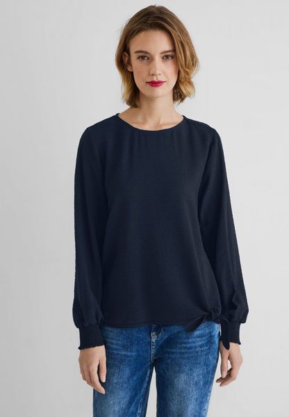 Street One Blouse with bow detail - blue (11238)