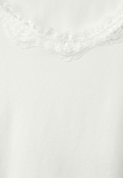 Street One Top with lace detail - white (10108)