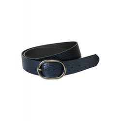 Cecil Shiny Leather Belt - blue (14643)