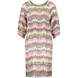 Gerry Weber Collection Kleid mit Zickzack Muster - grün/pink (05038)