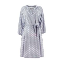 Signe nature Dress with allover pattern - blue (16)
