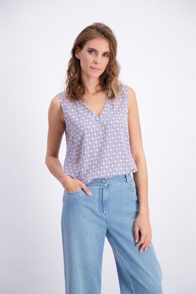 Signe nature Blouse with an all-over pattern - blue (16)