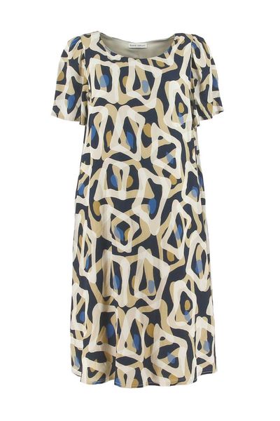 Signe nature Dress with an all-over pattern - blue/beige (96)