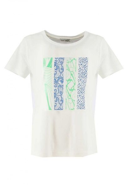 Signe nature T-Shirt bedruckt - weiß/grün/blau (16)