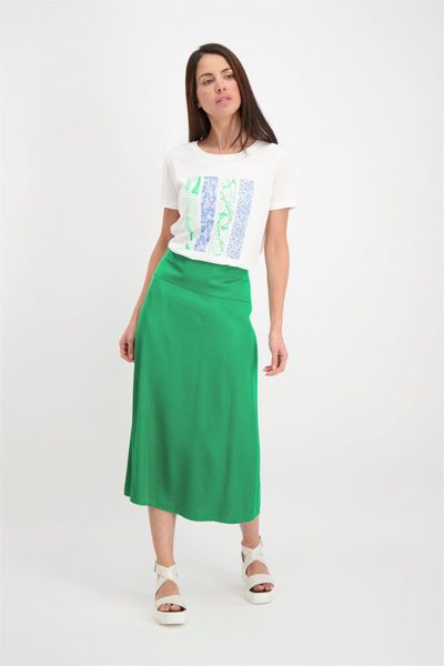 Signe nature T-shirt printed - white/green/blue (16)