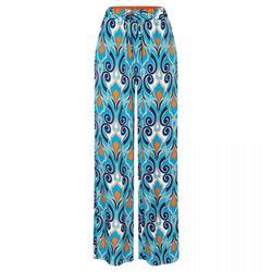 More & More Wide palazzo pants with ornament print - blue (4337)