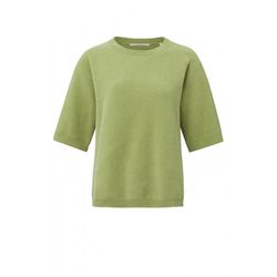 Yaya Chenille sweater with round neck - green (50523)