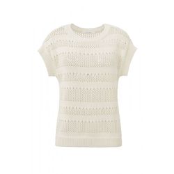 Yaya Textured sweater with crewneck - beige (30905)