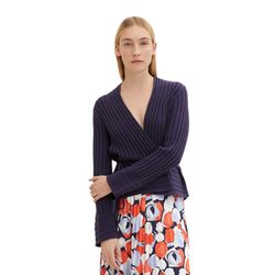 Tom Tailor Knit cardigan in rib structure - blue (11331)
