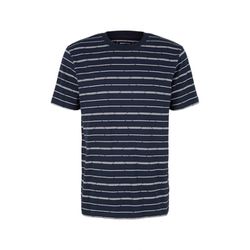 Tom Tailor Denim Gestreiftes T-Shirt - blau (31377)