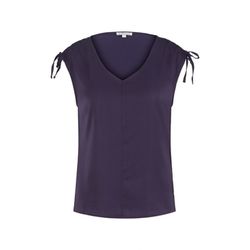 Tom Tailor T-shirt with ruffles on the shoulder - blue (11331)