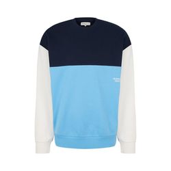 Tom Tailor Denim Relaxed colorblock sweatshirt - blue (18395)