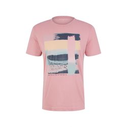 Tom Tailor T-shirt avec imprimé sur le devant - rose (13009)