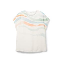 Tom Tailor T-shirt crewneck waterprint - white (10315)