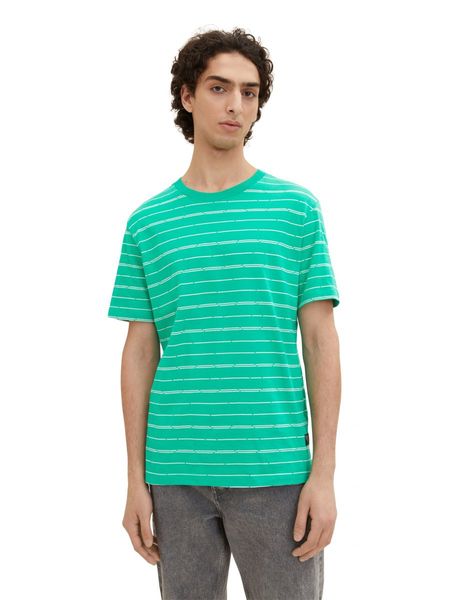 Tom Tailor Denim Striped t-shirt - green (31374)