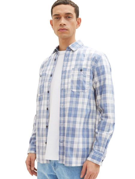 Tom Tailor Check pattern shirt - white/blue (31185)