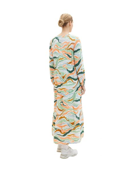 Tom Tailor Maxi-Kleid mit Volants - grün (31122)