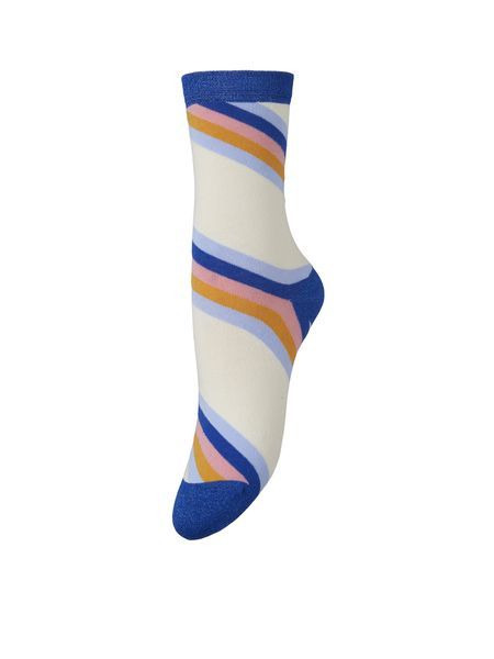 Beck Söndergaard Socks - Oblique Striped sock - blue/beige (613)