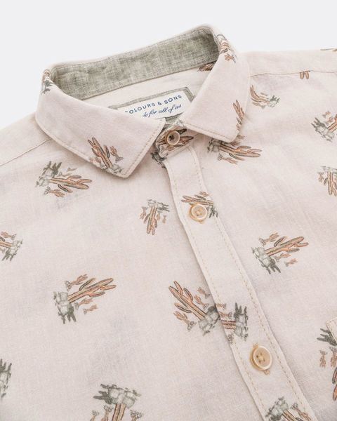 Colours & Sons Shirt with allover print - beige (911)