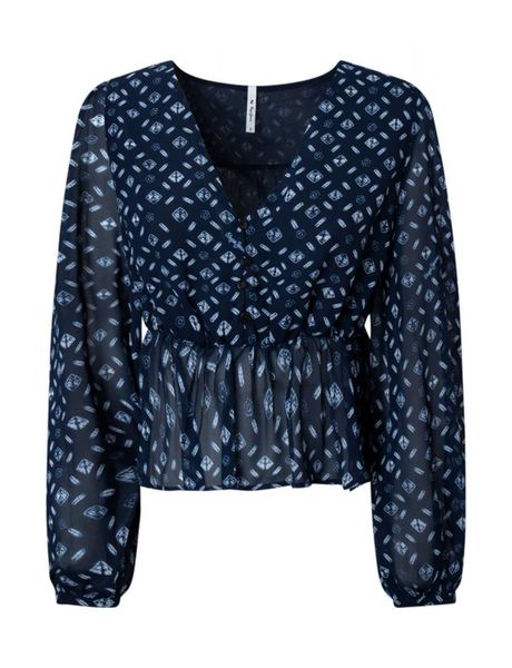 Pepe Jeans London Blouse Cropped Fit - blue (0AA)