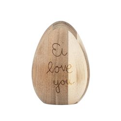 Räder Wooden egg - Egg love you (H 7cm) - brown (0)