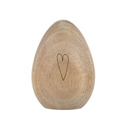 Räder Wooden egg - heart (H 7cm) - brown (0)