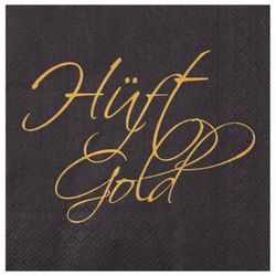 Räder Serviettes (33x33cm) - Hüftgold - gold/noir (NC)